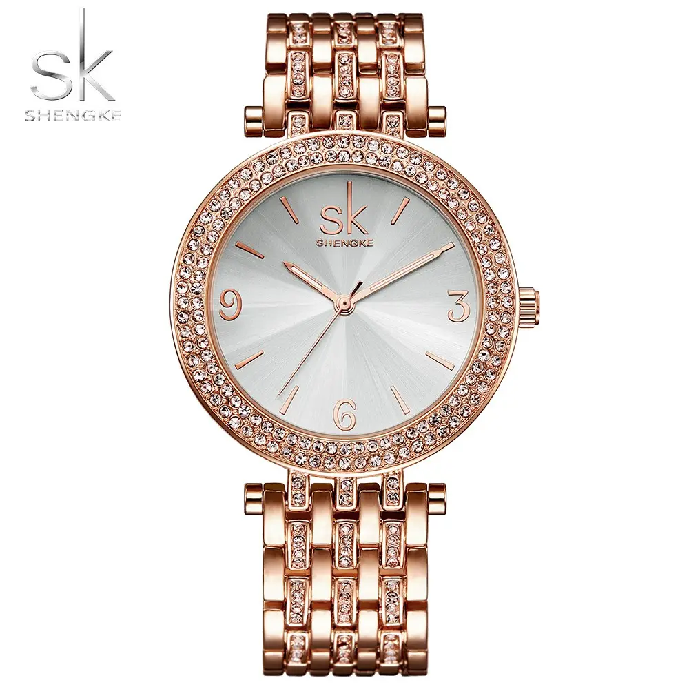 Shengke Women Watches Luxury Brand Bracelet Diamond Relogio Feminino Fashion Female Montre Femme Lady Watch Women Wristwatches