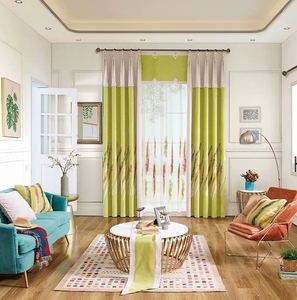 <span class=keywords><strong>Tende</strong></span> Oscuranti Moderne in Stile Jacquard Europeo su Misura <span class=keywords><strong>per</strong></span> il Soggiorno con Mantovane - Product Image 6