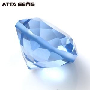 Rond Brillant Coupe #107 Aigue-Marine Bleu Pierres Synthétiques <span class=keywords><strong>Spinelle</strong></span> Prix Par Carat - Product Image 2