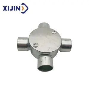 Locfit Metal Conduit Fittings- 25mm 4 Way Junction Box with Lid and Gasket ,AS/NZS Standards