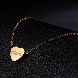 Oro argento acciaio inossidabile personalizzato iniziale <span class=keywords><strong>scritta</strong></span> Laser <span class=keywords><strong>nome</strong></span> sposa piccolo cuore ciondolo <span class=keywords><strong>collana</strong></span> per le donne - Product Image 4
