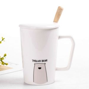 Venta caliente de encargo <span class=keywords><strong>Animal</strong></span> blanco de impresión de Taza de cerámica con tapa de cerámica - Product Image 4