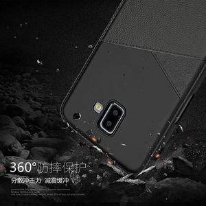 Accessoires mobiles 2018 PU Peau Noir TPU Pour Samsung Galaxy <span class=keywords><strong>J4</strong></span> Plus Couverture - Product Image 2