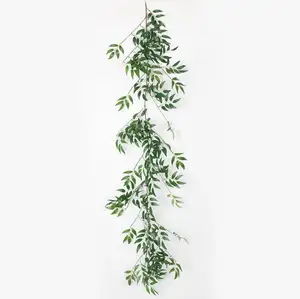 Hot selling 1.75 m Artificial Willow Vine leave garland greenery