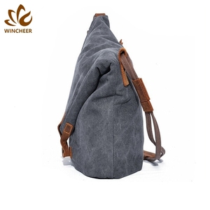 Professionnel hobo hippie fronde bandoulière en cuir garniture tissu sac à main messenger hommes <span class=keywords><strong>cir</strong></span>é toile épaule longue <span class=keywords><strong>bande</strong></span> sac - Product Image 3