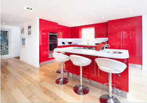 <strong>Red</strong> Colorful Modern <strong>Kitchen</strong> Cabinet, Hotel <strong>Kitchen</strong> Furniture, Customized <strong>Kitchens</strong> - Product Image 4