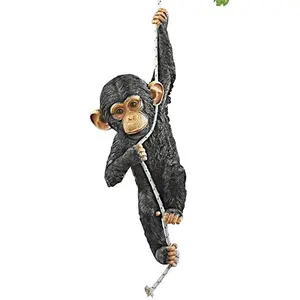 Swinging Monkey Hanging Yard Decoration Hot Sale Animal Sculpture Resin Figurine Home Decoration Garden Decoration Artificial