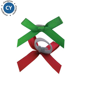Professionnel En Gros Pré Made Satin Ruban Arc pour le <span class=keywords><strong>Vin</strong></span> Bouteille Cou Mini Satin Ruban Avec bande de Taille Élastique - Product Image 3