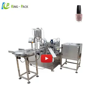 Small bottle nail polish filling capping machines.