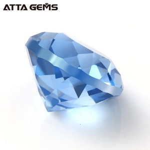 Ronda brillante corte #107 Azul Aguamarina piedras <span class=keywords><strong>espinela</strong></span> sintética precio por quilate - Product Image 6