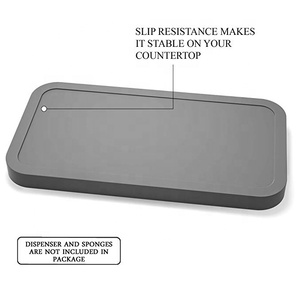 Plateau distributeur de <span class=keywords><strong>savon</strong></span>, porte-éponge en silicone, pour <span class=keywords><strong>savon</strong></span>, porte-brosse de lavage - Product Image 4