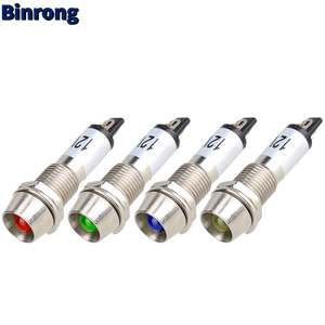 <span class=keywords><strong>XD8</strong></span>-1 8mm โลหะ LED Dash ไฟแสดงสถานะไฟสัญญาณ 12 V - Product Image 2