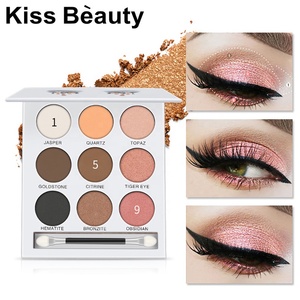 mayor Etiqueta Privada profesional de maquillaje cosmético brillo paleta de sombra de ojos con cepillo - Product Image 3