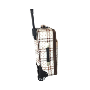 Pu Cuir Personnalisé 2 Roues <span class=keywords><strong>Valise</strong></span> À Roulettes Sacs de <span class=keywords><strong>Chariot</strong></span> à Bagages De Voyage <span class=keywords><strong>Pour</strong></span> Hommes Femmes - Product Image 3
