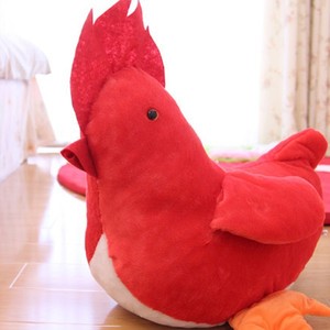 2018 nuevo diseño precio OEM suave <span class=keywords><strong>lindo</strong></span> rojo <span class=keywords><strong>pollo</strong></span> juguete de <span class=keywords><strong>pollo</strong></span> de peluche de - Product Image 1