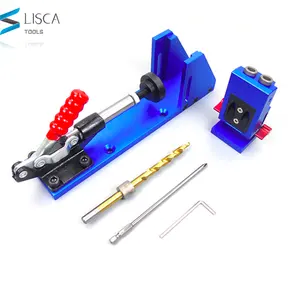 L-HT26 9.5Mm Lubang Saku Jig Woodworking Kit Lubang Portabel Jig Sistem Penyatu dengan Bor Bit