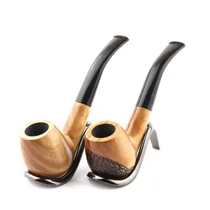 Carved new designs luxury pipes smoking natural unique designer wood smoking pipe