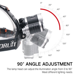 BORUiT RJ-3000 <span class=keywords><strong>faro</strong></span> alta potencia 3 unids LED faros 4 modo caza la cabeza <span class=keywords><strong>al</strong></span> aire libre de la lámpara de iluminación - Product Image 3