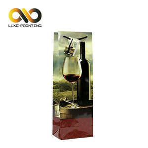100% reciclado kraft marrón bolsas de papel de embalaje individual o doble botella de <span class=keywords><strong>vino</strong></span> bolsa de embalaje de regalo - Product Image 5