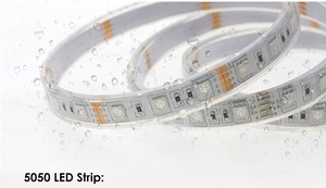 شريط إضاءة LED مقاوم للماء IP68، 5050، تيار مستمر 12 فولت، 60 LED/متر، جودة عالية، أنبوب سيليكون، للاستخدام الخارجي / تحت الماء. - Product Image 6