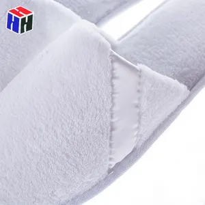 Alta qualità durevole logo personalizzato Hotel pantofole monouso panno morbido spugna <span class=keywords><strong>uomo</strong></span> donna Spa Hotel pantofola - Product Image 5