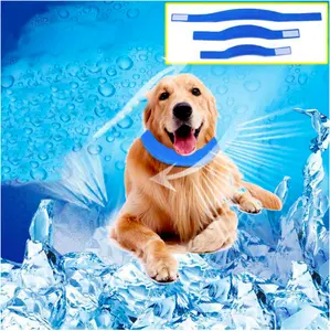 Heatstroke Dog Làm Mát Collars Gel Chất Liệu Pet Mùa Hè Mèo Tự Làm Mát Cổ Áo Cho Nhỏ Vừa Lớn Chó