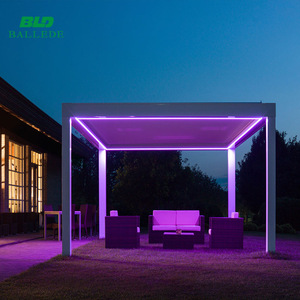 4x3 impermeable sombra de sol motorizado al aire libre de aluminio automático de louvre techo pérgola precio - Product Image 6