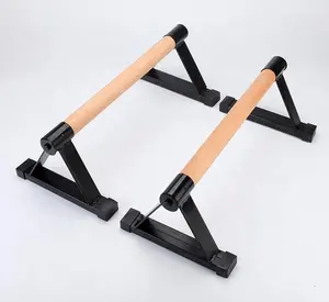 Deporte Fitness de madera de haya maciza Parallettes a bares con madera maciza Bar