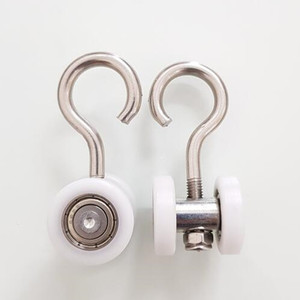 À faible bruit longue durée de vie en plastique en nylon double roues plante crochet <span class=keywords><strong>poulie</strong></span> avec roulement - Product Image 6