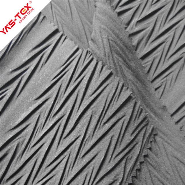 Crepe 100D Polyester Spandex Fashion Wrinkle Fabric for Garment Pants