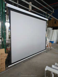 Faible coût projecteur écran 84 pouce 16:9 Portable Électrique Écran De Projection Personnalisable Verre Perle Mat Blanc Tissu - Product Image 3