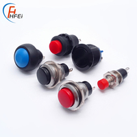 Interrupteur à bouton-poussoir momentané HF en plastique mini 12 mm PBS-33B étanche 24 volts
