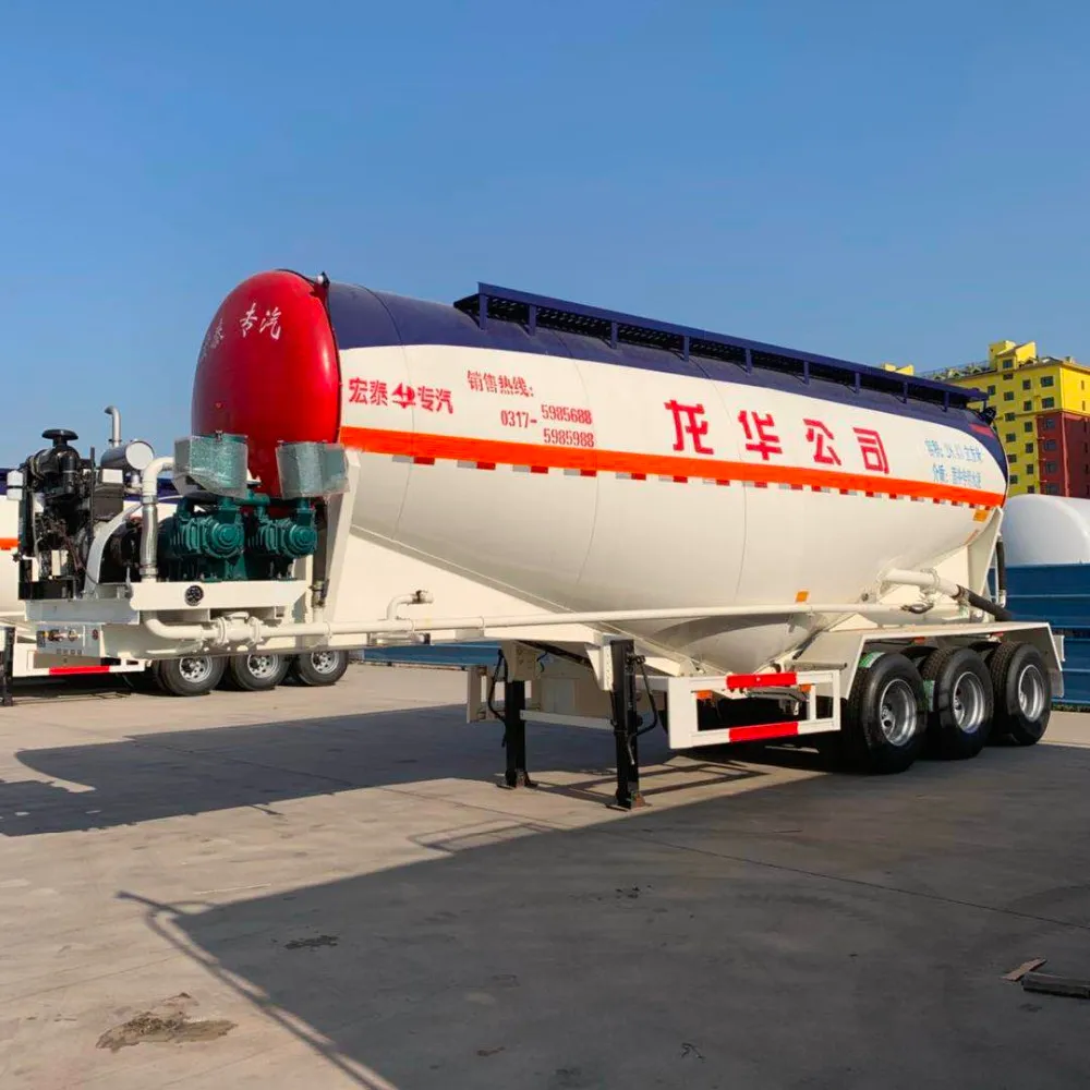 HuaYu — remorque de Transport de ciment, conteneur à 2 axes, de haute qualité, 27cbm, Semi-remorque
