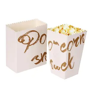 Custom Wegwerp Gedrukt Popcorn Papieren Verpakking Voor Cinema