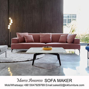 Tejidos de terciopelo sofá Rosa sofá muebles de salón de 2 unidades sofá seccional - Product Image 2