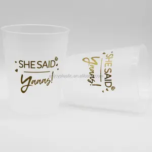 Gobelets de <span class=keywords><strong>mariage</strong></span> personnalisés, gobelets flexibles en plastique de 16oz pour fête - Product Image 1