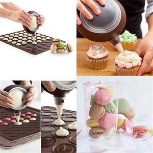Reusable Macaroon Baking Supplies <strong>Cake</strong> <strong>Decorating</strong> <strong>Tools</strong> Kits with Silicone Mat,Piping Pot,Nozzle Tips - Product Image 2