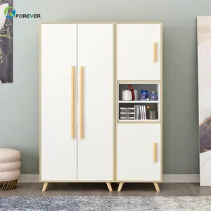 Mobili Camera Da Letto moderna di Nuovo Disegno Porta Scorrevole Moderno In Legno Armadio Bianco