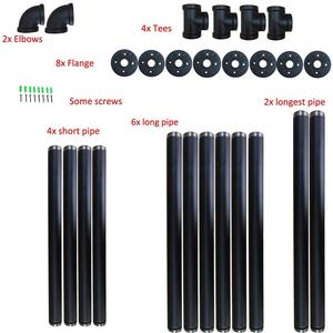 Support d'<span class=keywords><strong>étagère</strong></span> en fer pour la maison, la cuisine, la salle de bain, les bijoux, la nourriture, vintage, noir, 42 pouces de hauteur, 12 pouces de profondeur - Product Image 6