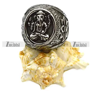 Anello uomo stile Ppunk gioielli anello teschio <span class=keywords><strong>maschio</strong></span> in acciaio inox - Product Image 1