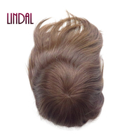 Perruque de cheveux naturels Toupet pour hommes 100% European Remy Hair