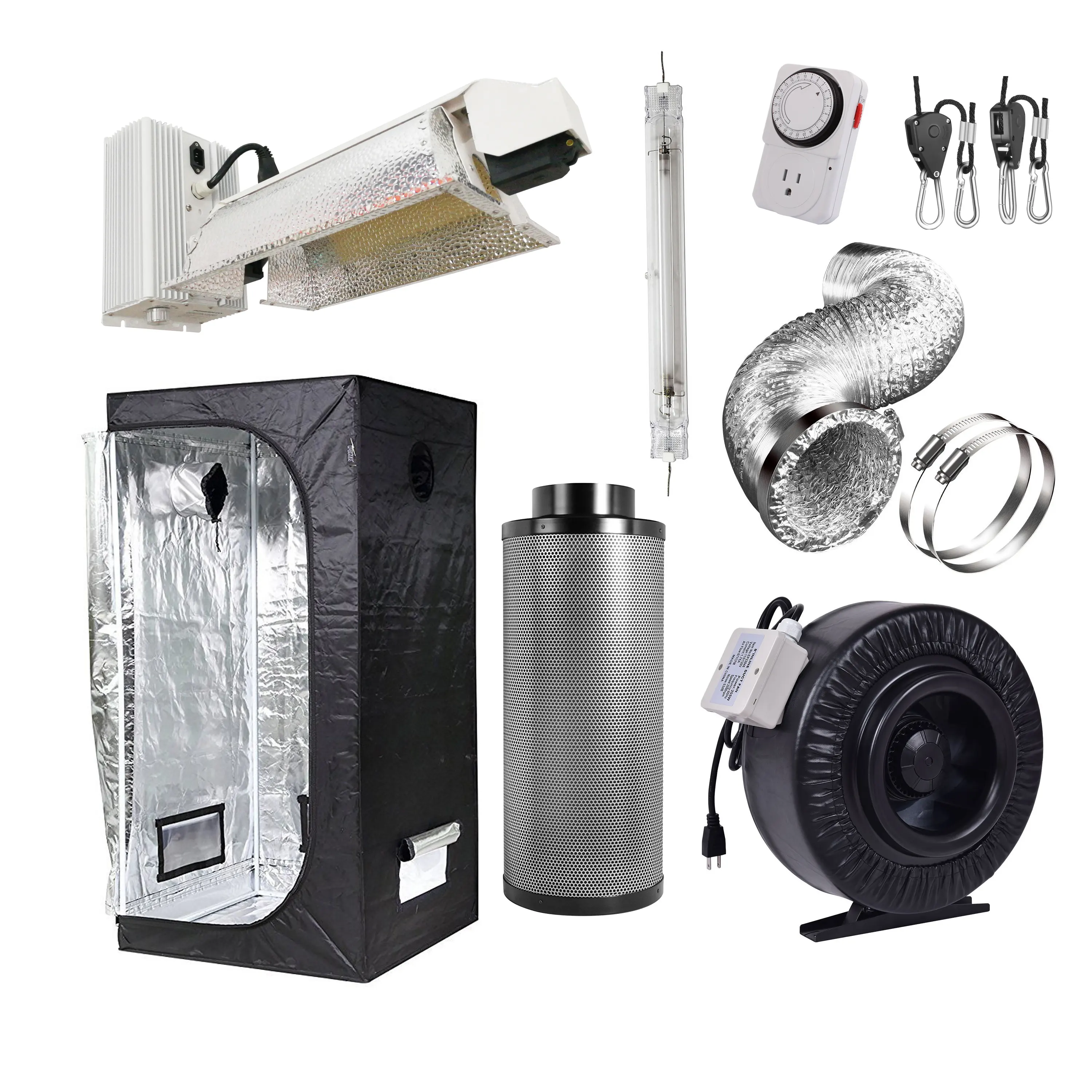 CHIN UP hydroponics Indoor Grow Tent Complete Kit with 600W 1000W light with Ventilation equipment