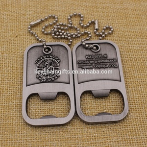 कस्टम धातु कुत्ते टैग बोतल सलामी बल्लेबाज के साथ टैग हार लोगो - Product Image 2