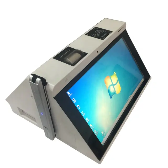 Akıllı Self Servis A4 Belge Tarayıcı Kiosk makbuz yazıcı Ve NFC kart okuyucu
