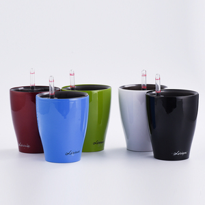 pp de color interior de cilindro de plástico a granel Pequeña hierba plantador planta bote barato redondo flor Macetas - Product Image 4