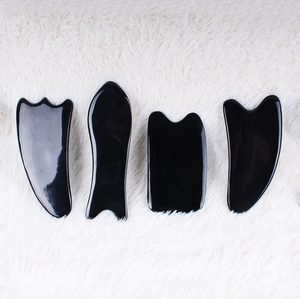 2019 Set Alat Pijat Kerokan GuaSha Tanduk Kerbau Hitam Alami Terbaru 3 untuk Terapi Akupunktur SPA Pemicu Po - Product Image 4