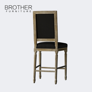 Tela negra de estilo francés Silla de comedor de <span class=keywords><strong>Viena</strong></span> Café de la silla de madera de estilo antiguo - Product Image 3