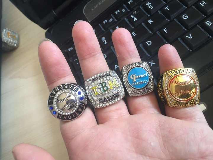 Alloy Baseball Softball Tournament Custom Cheap Championship Rings 