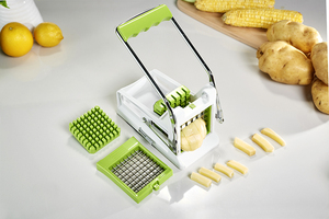 Cortador <span class=keywords><strong>manual</strong></span> de papas fritas de plástico de alta calidad de 2 cuchillas - Product Image 4