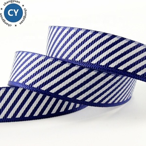 (ligamento tafetán cinta de 1 "azul real tejer grogrén (ligamento tafetán cinta con estampado a rayas - Product Image 2